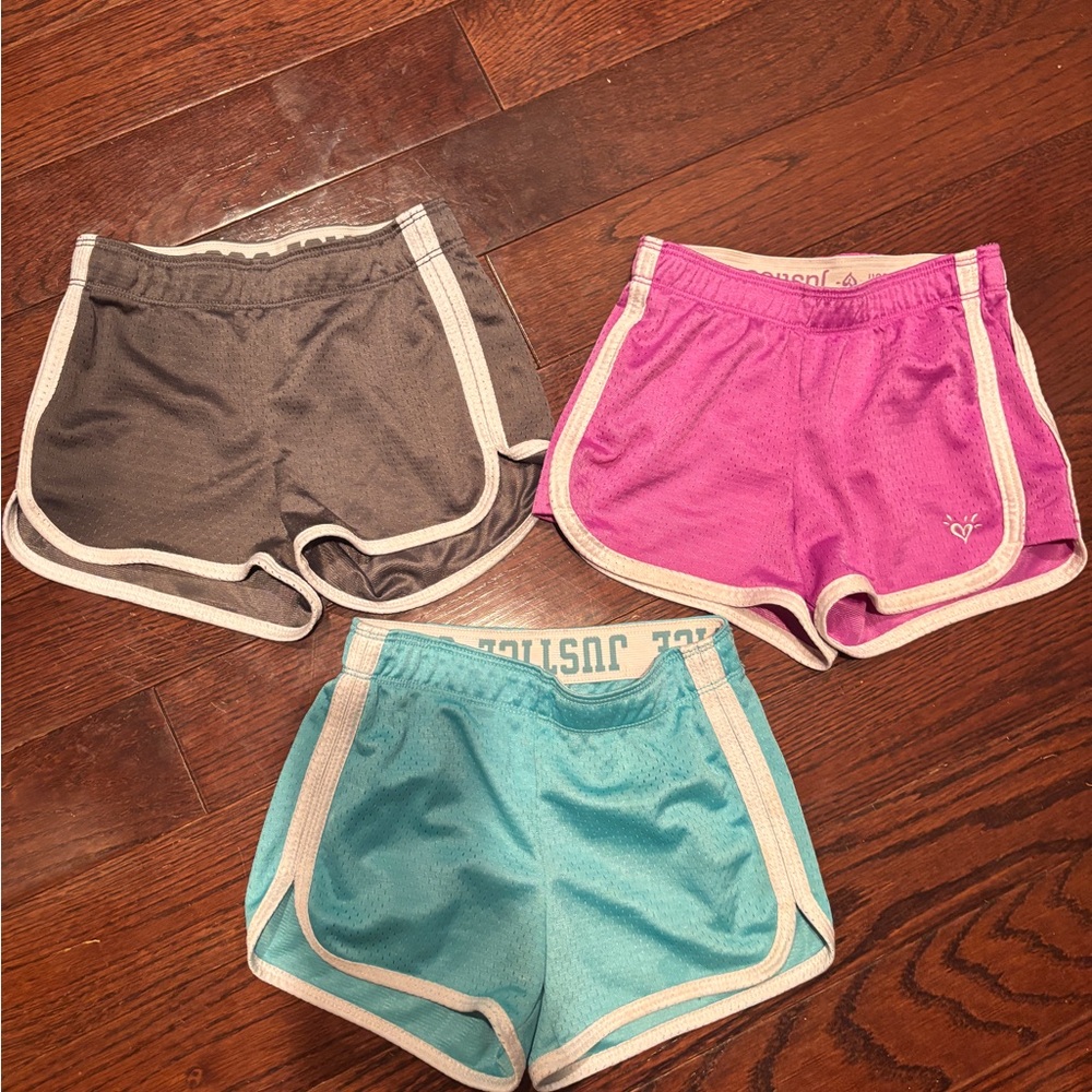 Justice Active Shorts Set - Aqua and Purple